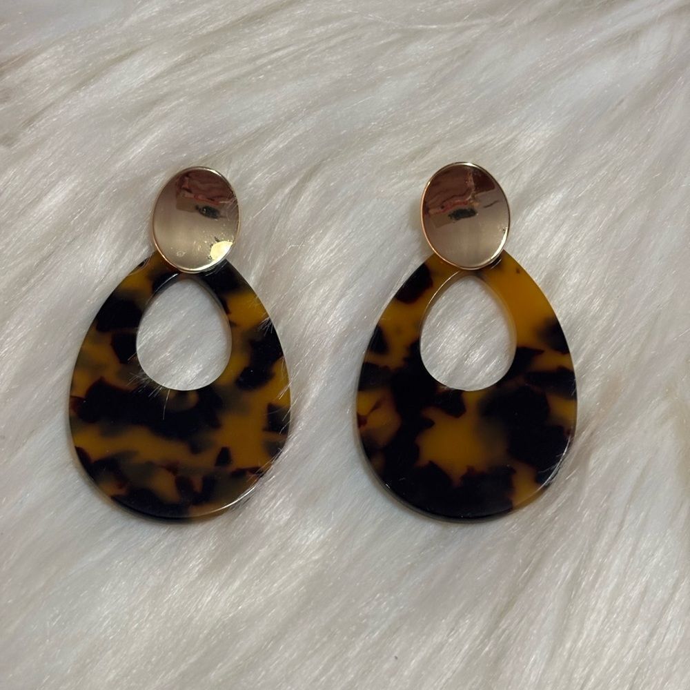 Target Tortoise Shell Teardrop Earrings